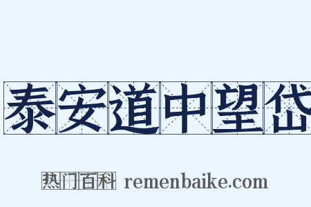 泰安道中望岱是什么意思的图片